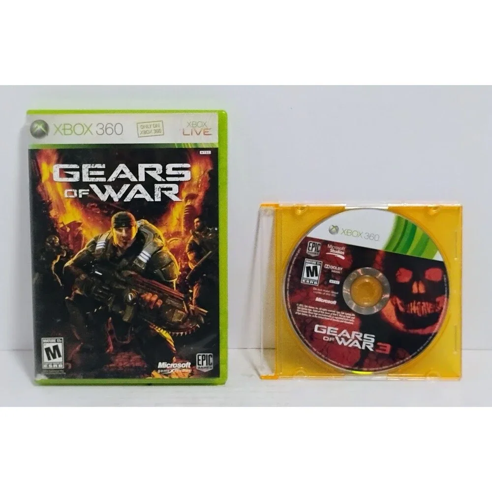 2006 MICROSOFT XBOX 360 GEARS OF WAR LOT GOW 1 CIB GOW 3 & BONUS DISC